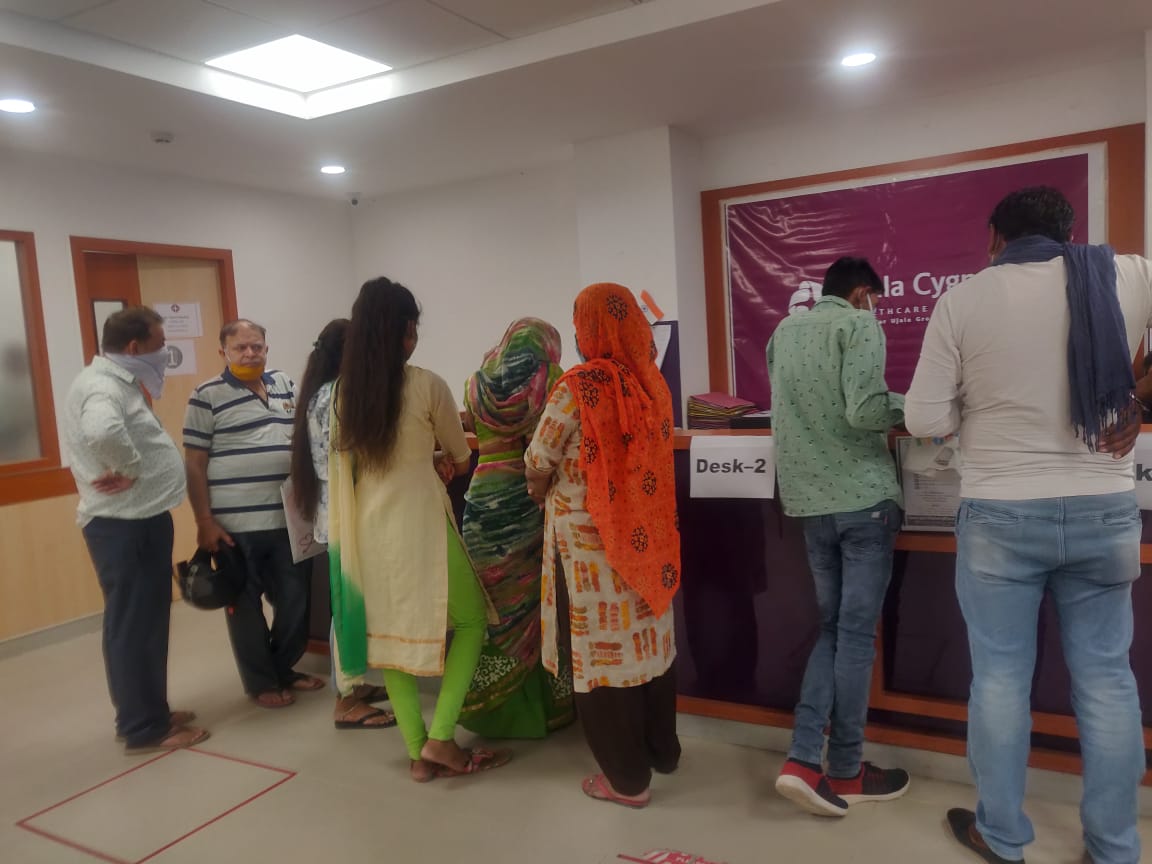 Grand health camp at Cygnus super-specialty hospital, Rewari